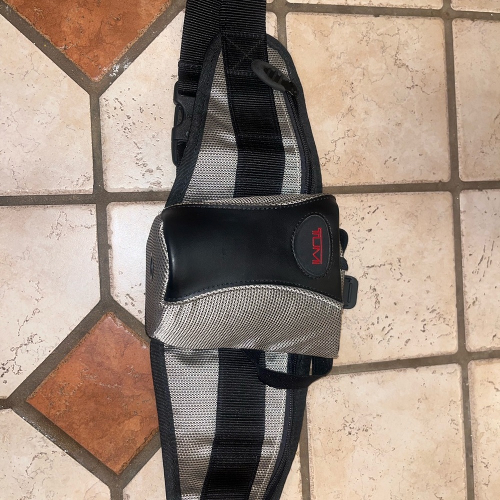 Tumi Black and Gray Belt Bag